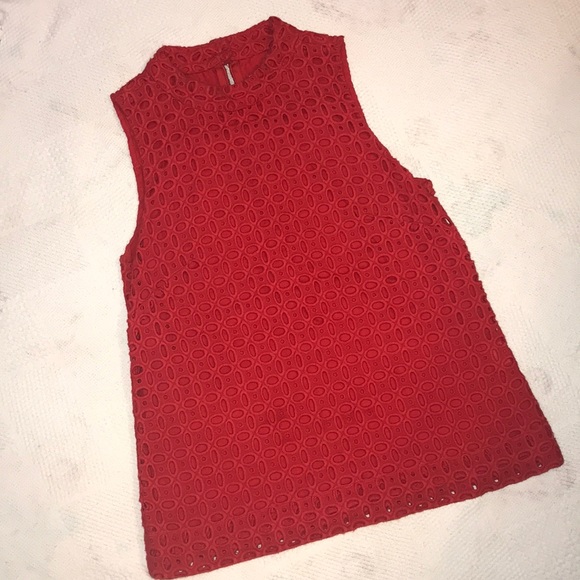 Bright Red J. Crew Top - Picture 1 of 1